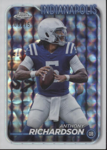 Anthony Richardson 2024 Topps Chrome White Geometric Refractor 08/15 #85