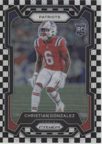Christian Gonzalez 2023 Panini Prizm Checker Prizm RC #369