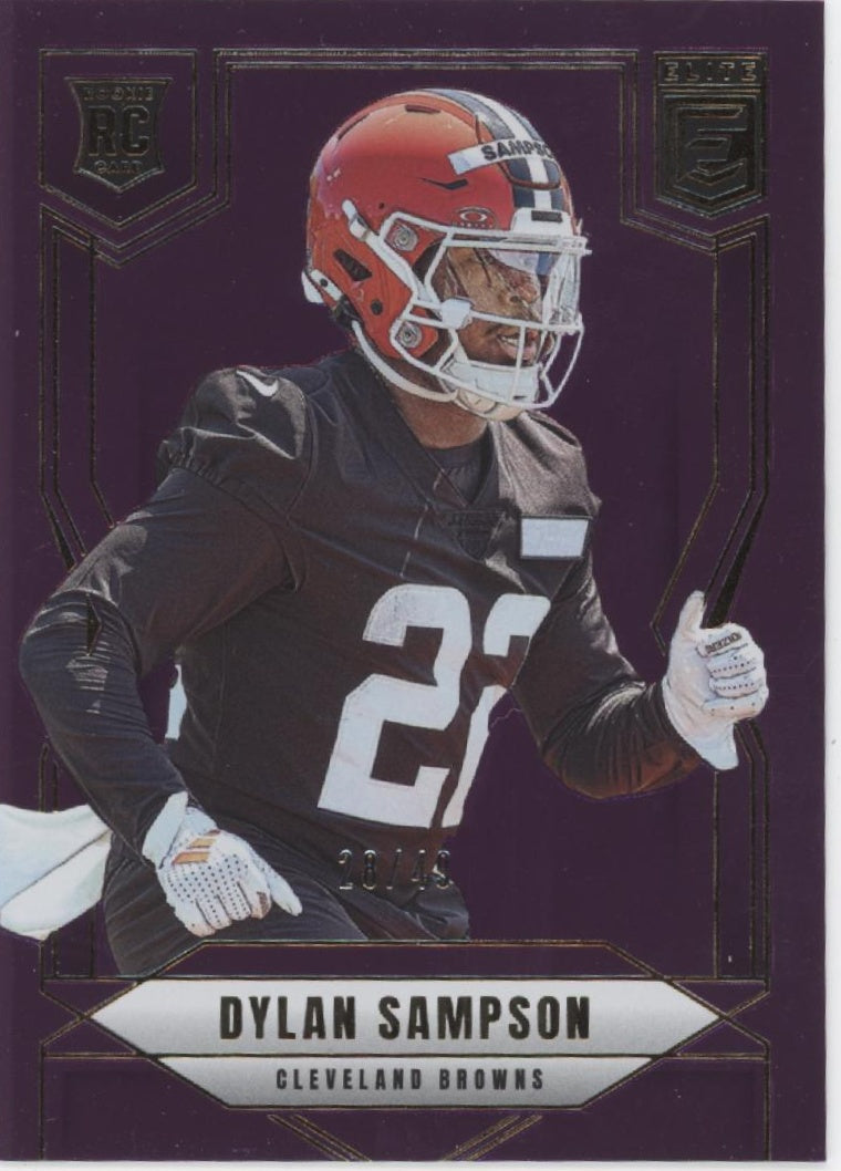Dylan Sampson 2025 Panini Donruss Elite Purple RC 28/49 #174