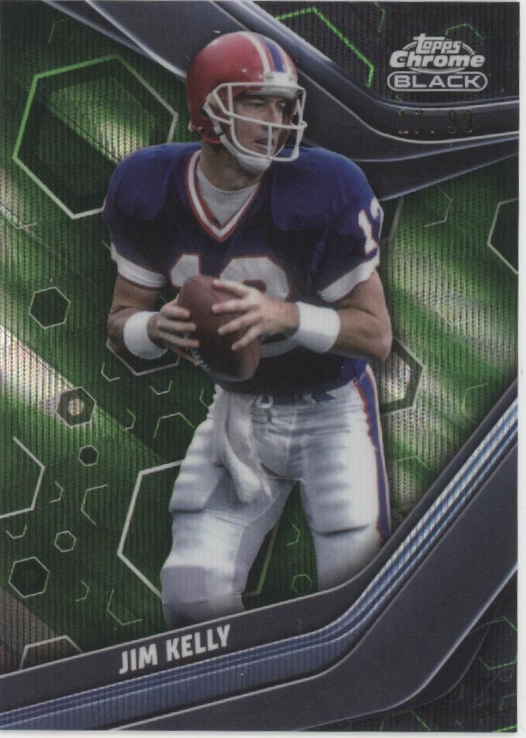 Jim Kelly 2023 Topps Chrome Composite Black Green Refractor #105
