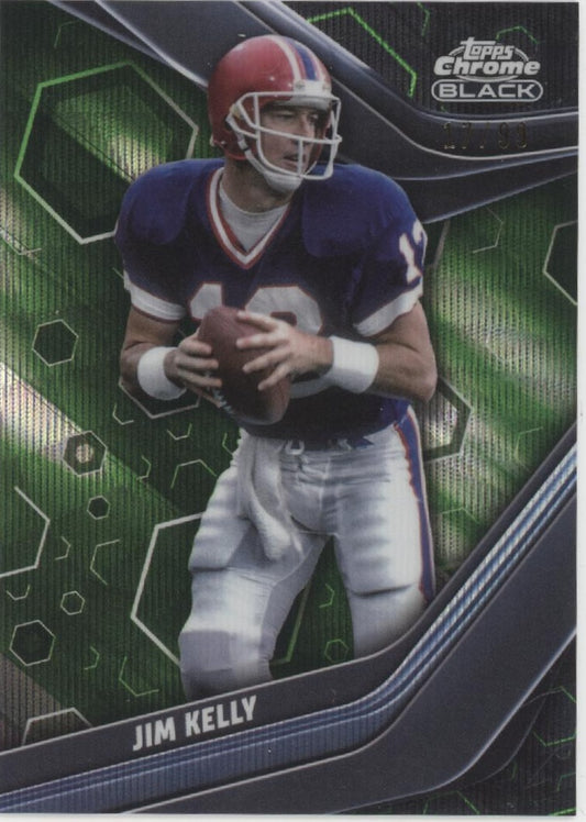 Jim Kelly 2023 Topps Chrome Composite Black Green Refractor #105