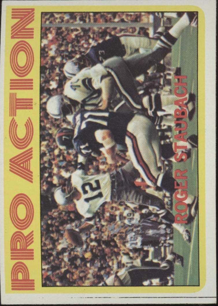 Roger Staubach 1972 Topps Pro Action #122 Dallas Cowboys EX