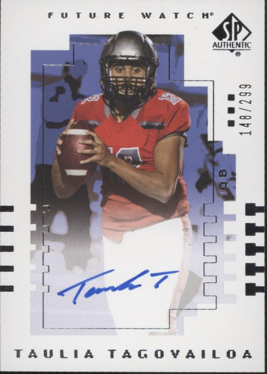 Tua Tagovailoa 2022 Upper Deck SP Authentic Future Swatch Auto 148/299 #OOT-TA