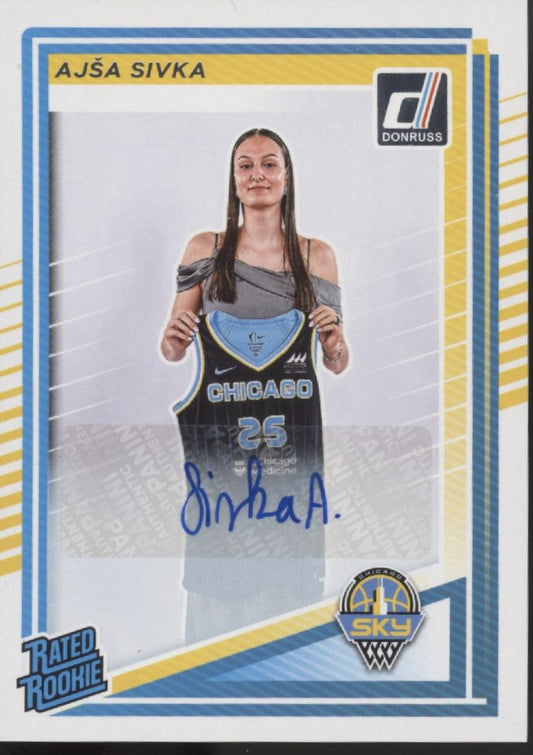 Ajsa Sivka 2025 Panini Donruss WNBA Rated Rookie RC Auto #93