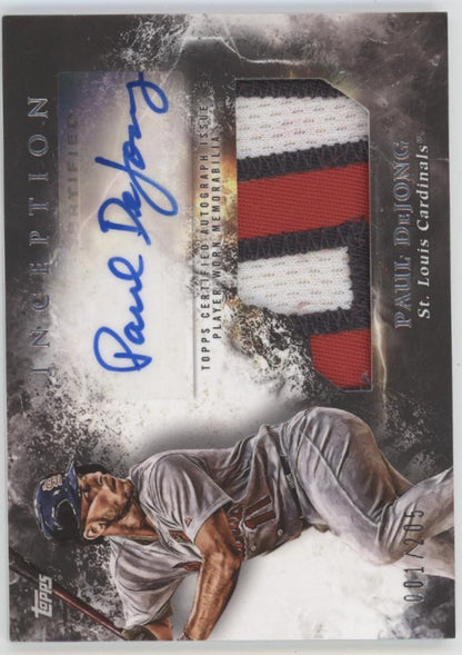Paul DeJong 2018 Topps Inception Swatch Auto #IAP-PD