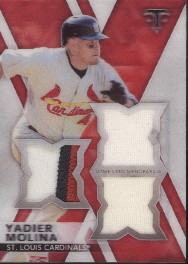 Yadier Molina 2015 Topps Triple Threads 3D Swatch 12/25 #T3D-YM