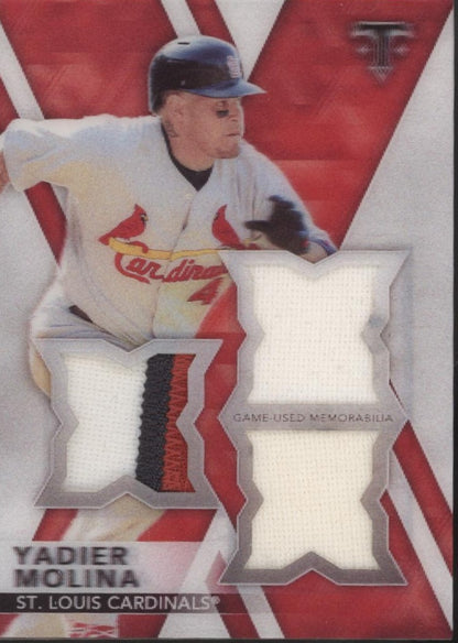 Yadier Molina 2015 Topps Triple Threads 3D Swatch 12/25 #T3D-YM
