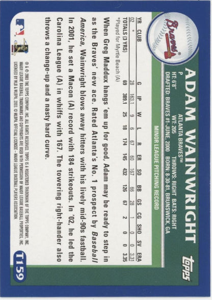 Adam Wainwright 2003 Topps Prospect #T159