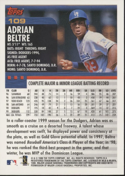 Adrian Beltre 1999 Topps 2000 #109