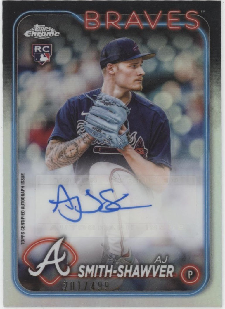 AJ Smith-Shawver 2024 Topps Chrome Refactor RC Auto 201/499