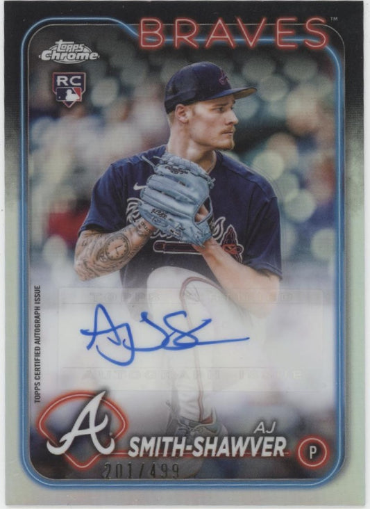 AJ Smith-Shawver 2024 Topps Chrome Refactor RC Auto 201/499