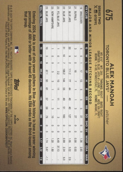 Alek Manoah 2024 Topps Series 2 #675