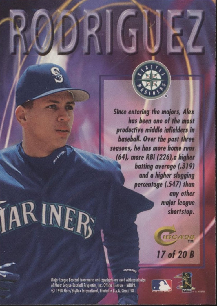 Alex Rodriguez 1998 Fleer Thunder Boss #17