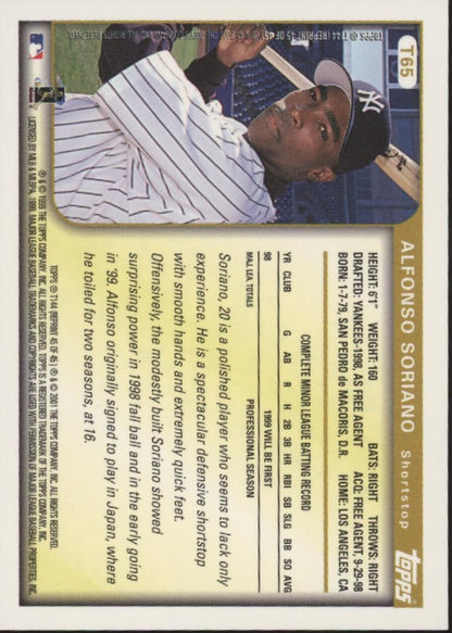 Alfonso Soriano 1999 Topps 50 Years RC #T65
