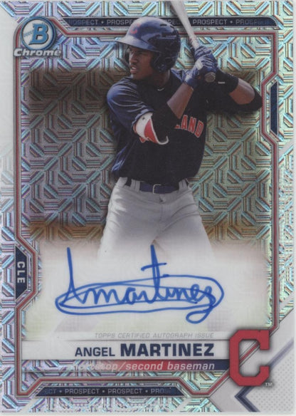 Angel Martinez 2021 Bowman Chrome Prospects Mojo Refractor Auto #BMA-AMA