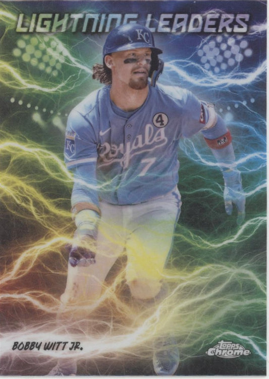Bobby Witt Jr. 2025 Topps Chrome Lightning Leaders Refractor #LL-10