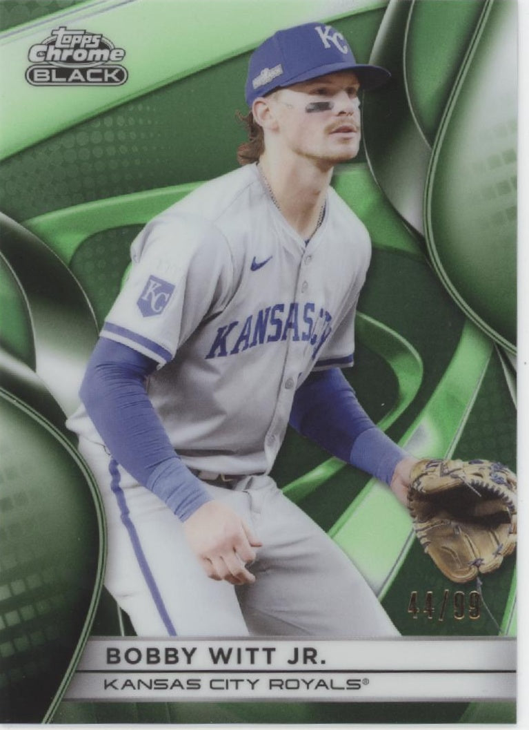 Bobby Witt Jr. 2025 Topps Chrome Black Green Refractor 44/99 #1