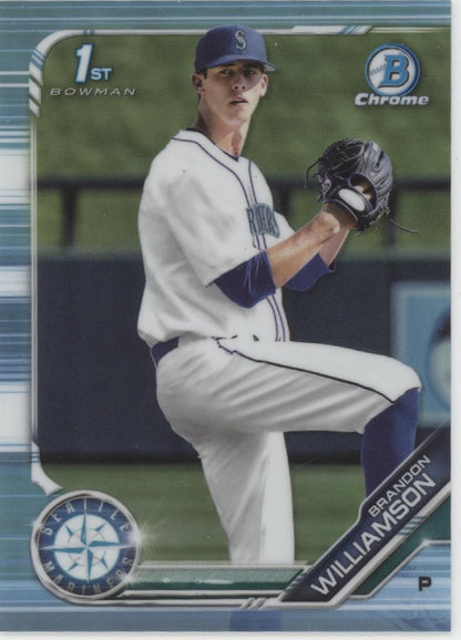 Brandon Williamson 2019 Bowman Chrome Sky Blue Refractor #BDC-113