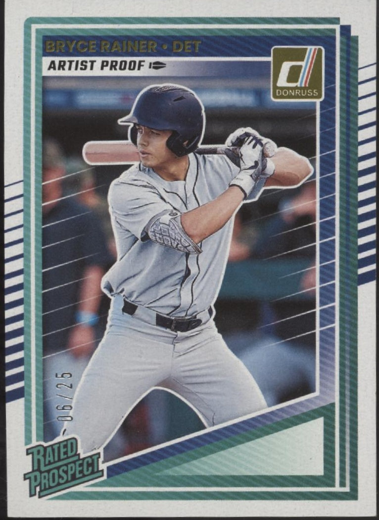 Bryce Rainer 2025 Panini Donruss Rated Prospect Artist Proof 06//25 #189