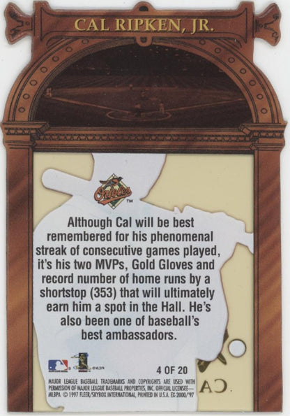 Cal Ripken Jr. 1997 Fleer EX 2000 Hall or Nothing Die-Cut #4