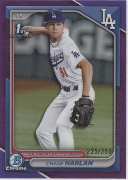 Chase Harlan 2024 Bowman Chrome Purple Refractor 225/250 #BDC-96