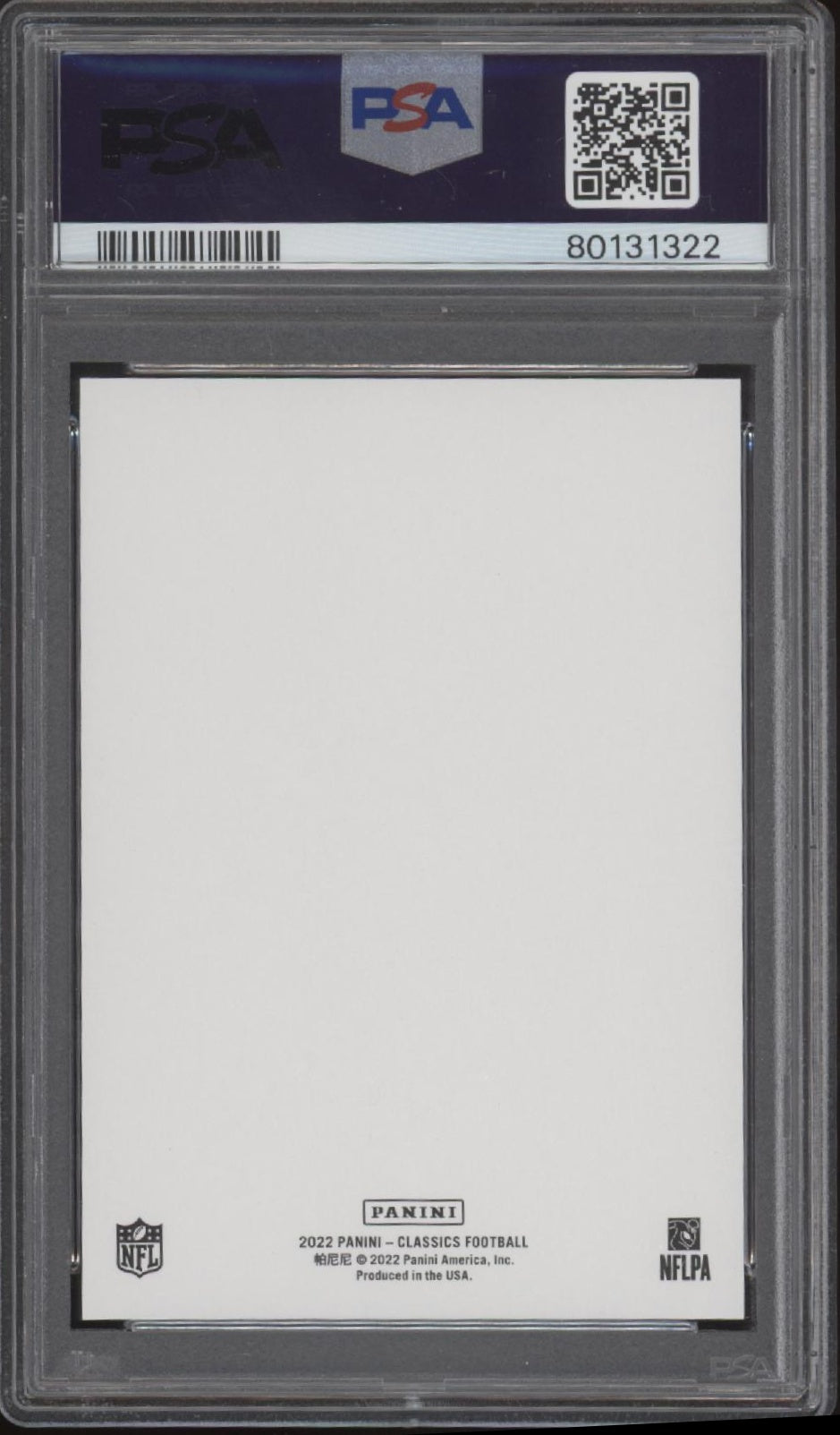 Treylon Burks 2022 Panini Classics Black Back RC 13/25 #165 PSA 10