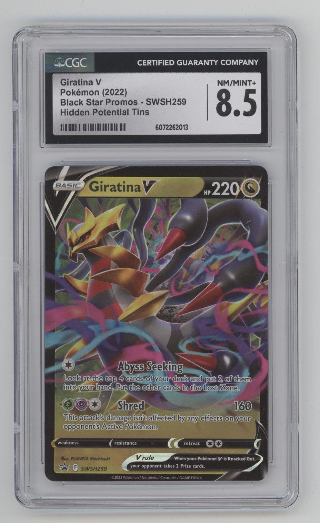 Giratina V Pokemon Hidden Potential Tins #SWSH259 CGC 8.5