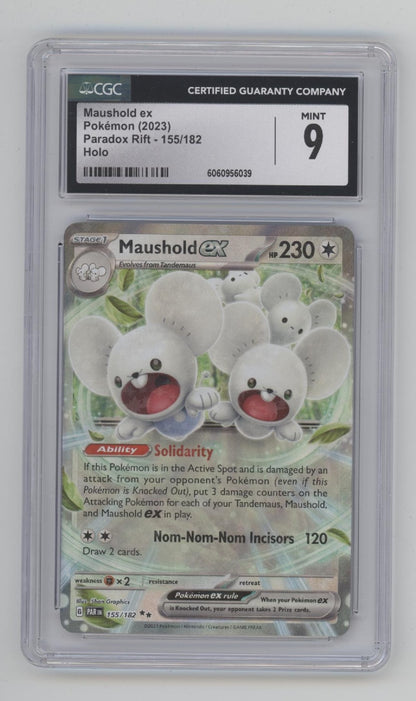 Maushold ex Pokemon Paradox Rift Holo CGC 9