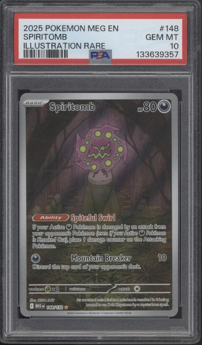 shiny spiritomb pokemon card Spiritomb Pokemon Mega Evolutions Illustration Rare #148 PSA 10