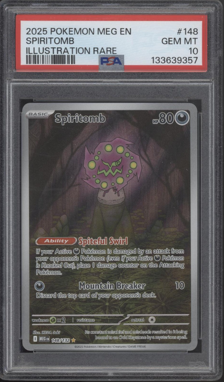 Spiritomb Pokemon Mega Evolutions Illustration Rare #148 PSA 10