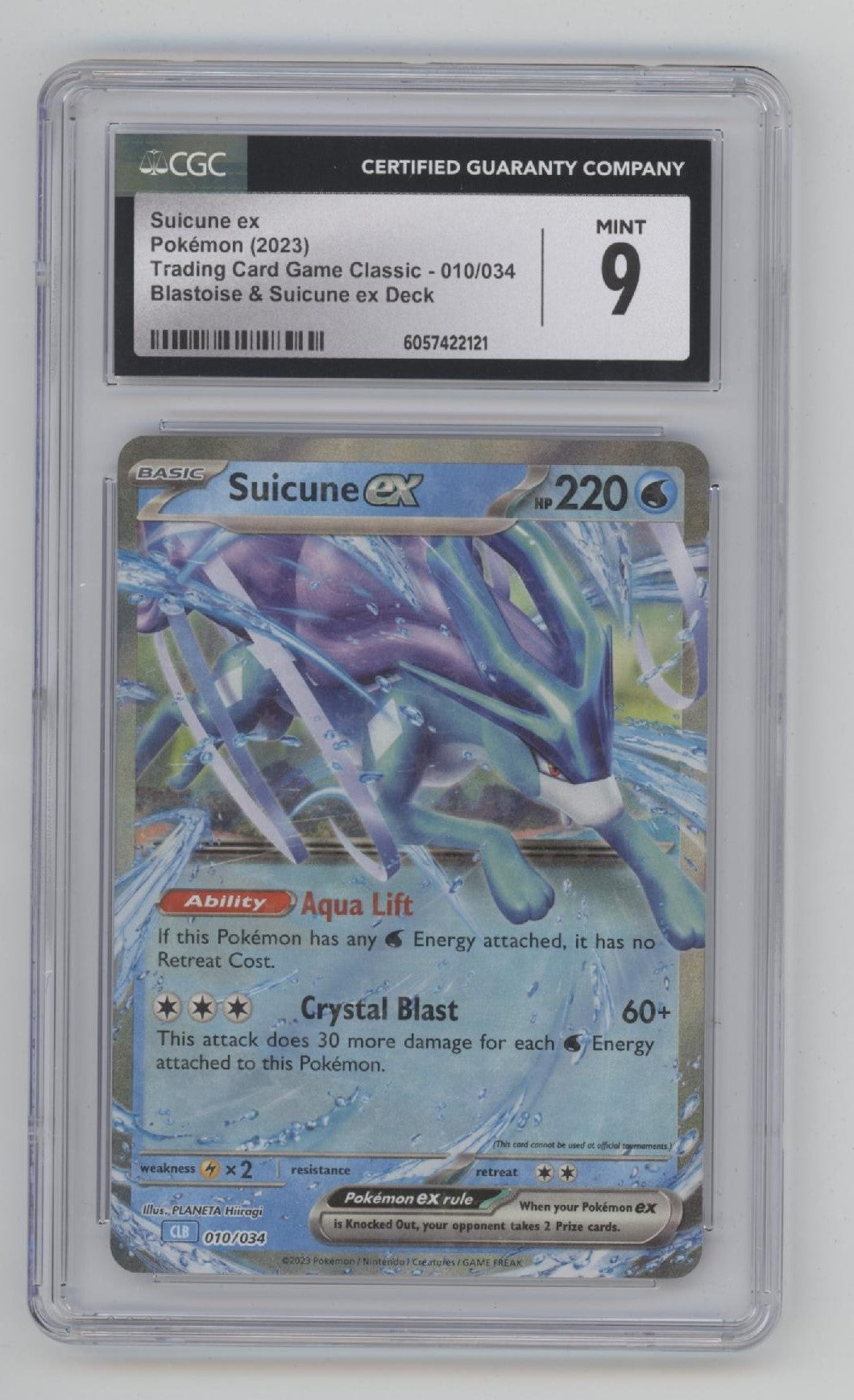 Suicune ex Pokemon Blastoise & Suicune ex Deck Holo #010 CGC 9 #3