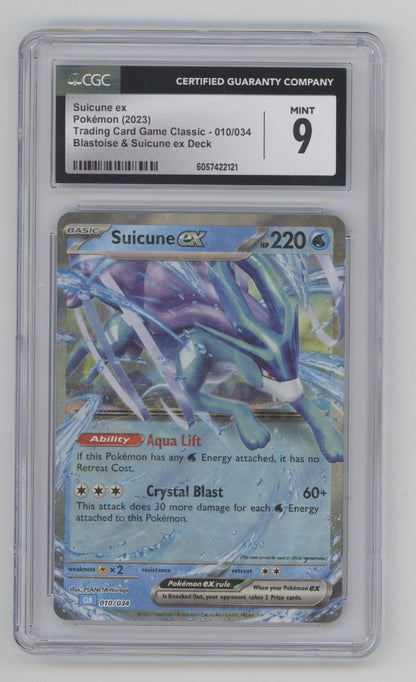 Suicune ex Pokemon Blastoise & Suicune ex Deck Holo #010 CGC 9 #3