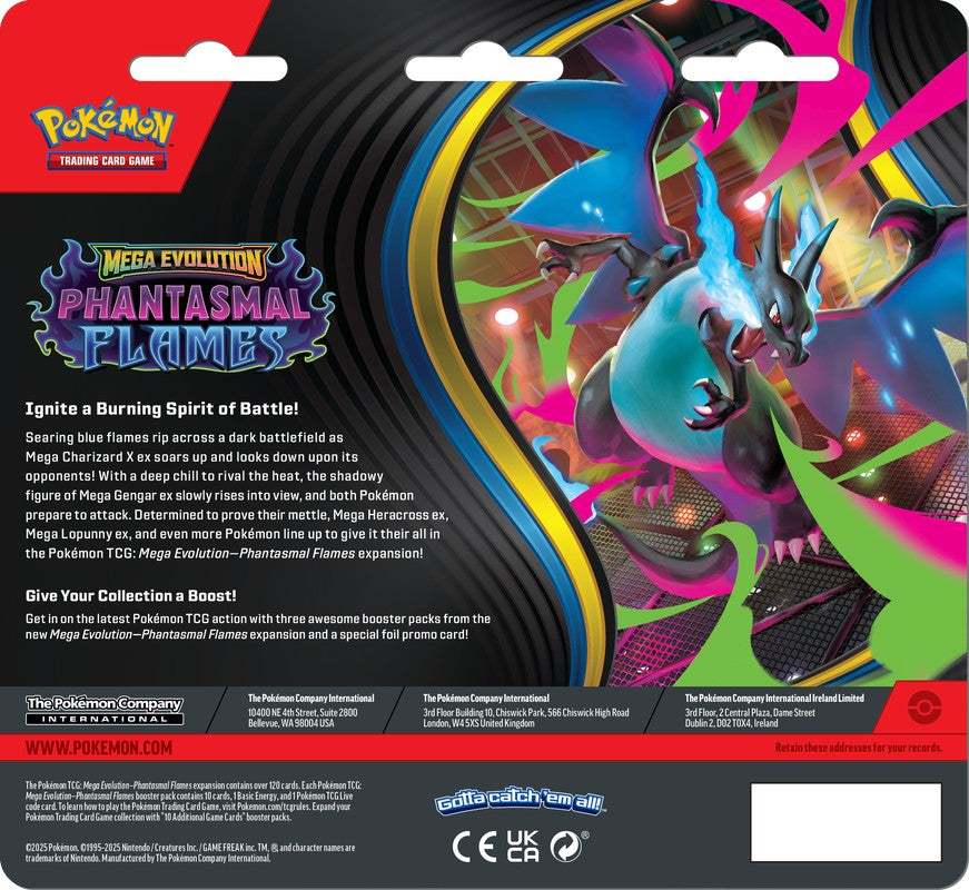 Pokemon: Phantasmal Flames 3-Pack Blister *Expected Release Date 11-14-2025*