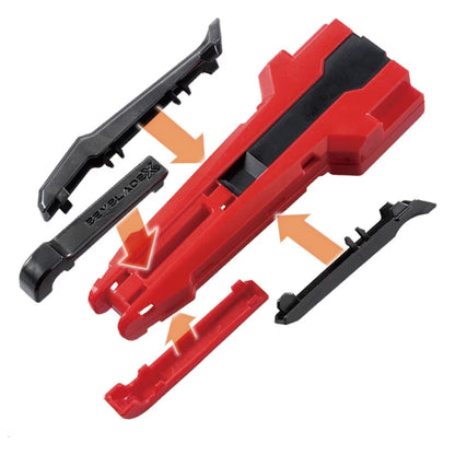 Takara Tomy Beyblade X BX-30 Rubber Custom Grip Red Launcher