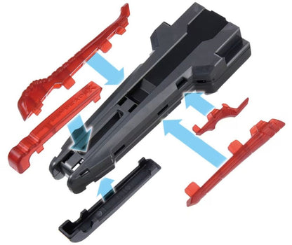 Takara Tomy Beyblade X BX-41 Rubber Custom Grip Black & Red Launcher
