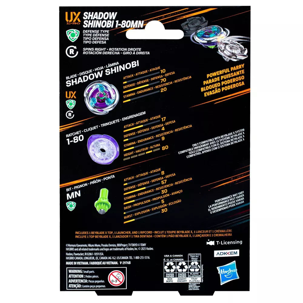 Hasbro Beyblade X Shadow Shinobi 1-80MN