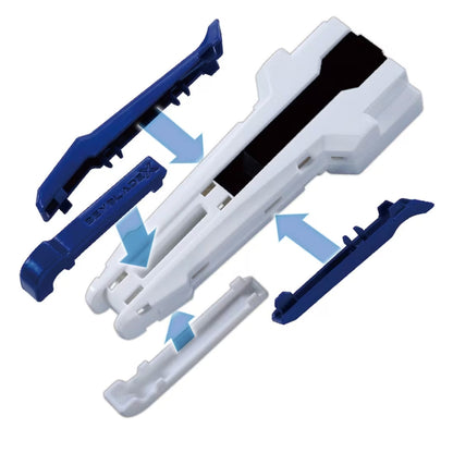 Takara Tomy Beyblade X BX-29 Rubber Custom Grip White & Blue Launcher