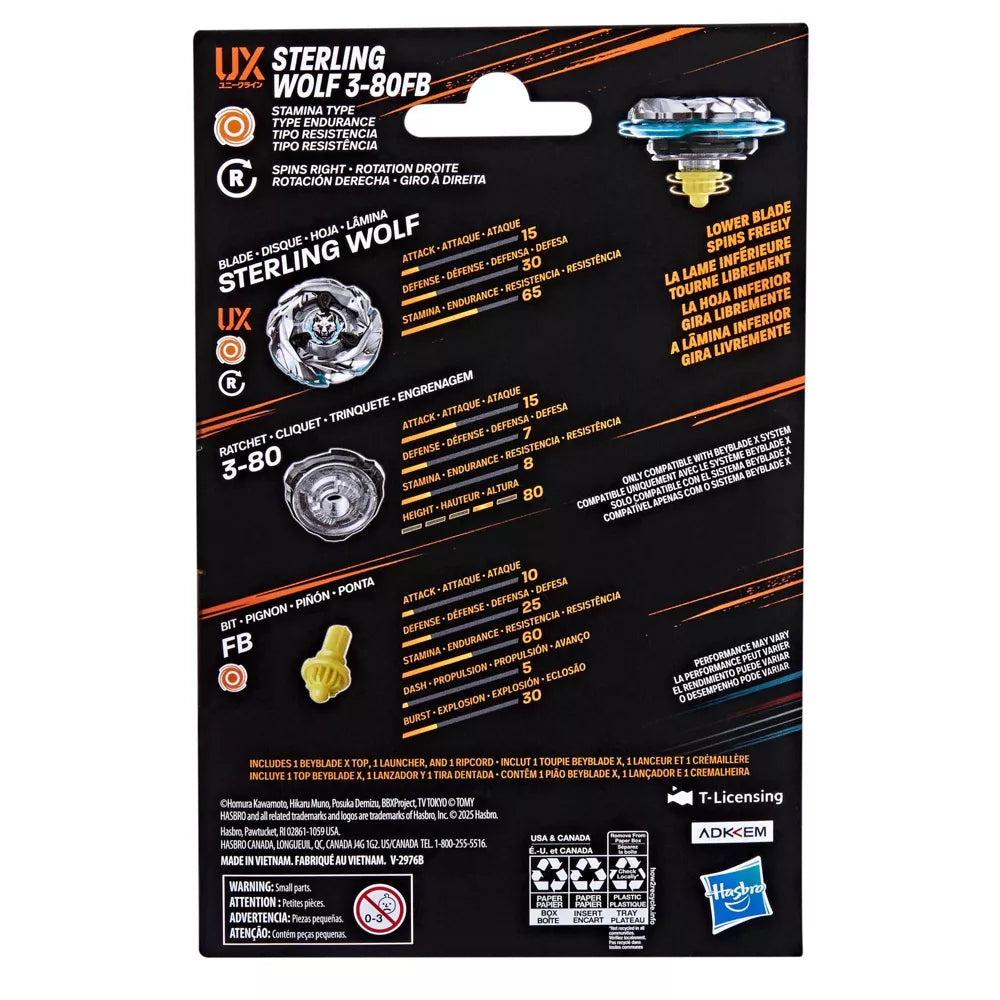 Hasbro Beyblade X Sterling Wolf 3-80FB