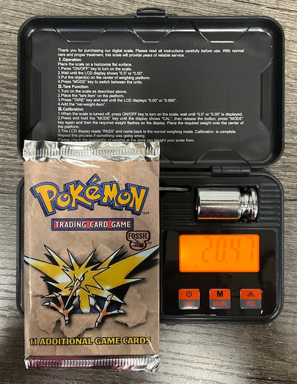 Pokemon Fossil Unlimited Zapdos Booster Pack 20.47G