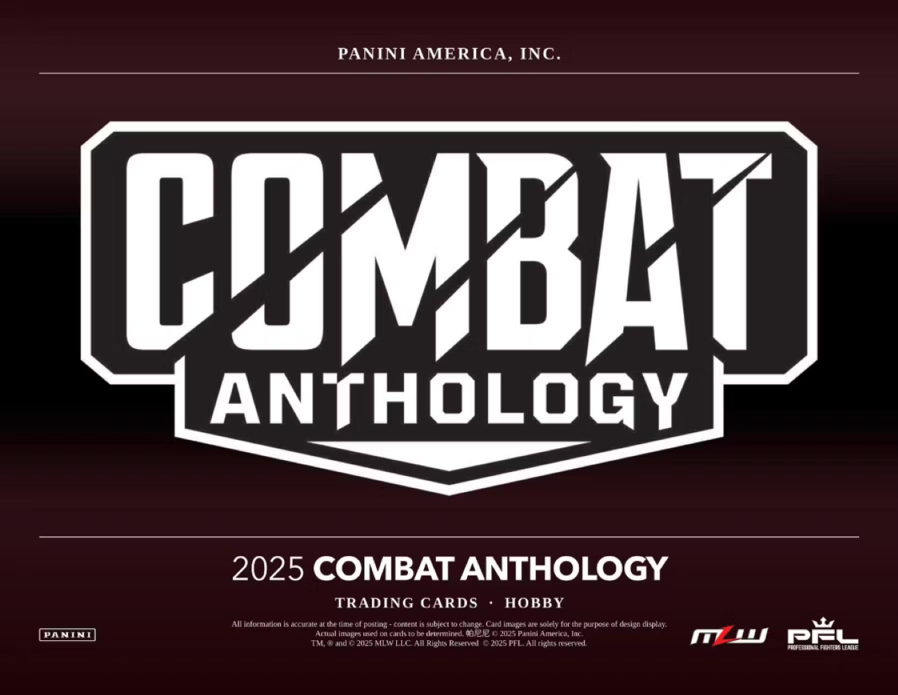 2025 Panini PFL Combat Anthology Hobby Box