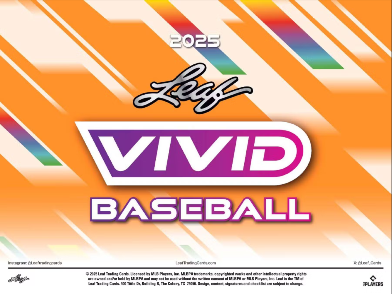 2025 Leaf Vivid Baseball Jumbo Box