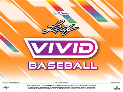 2025 Leaf Vivid Baseball Jumbo Box