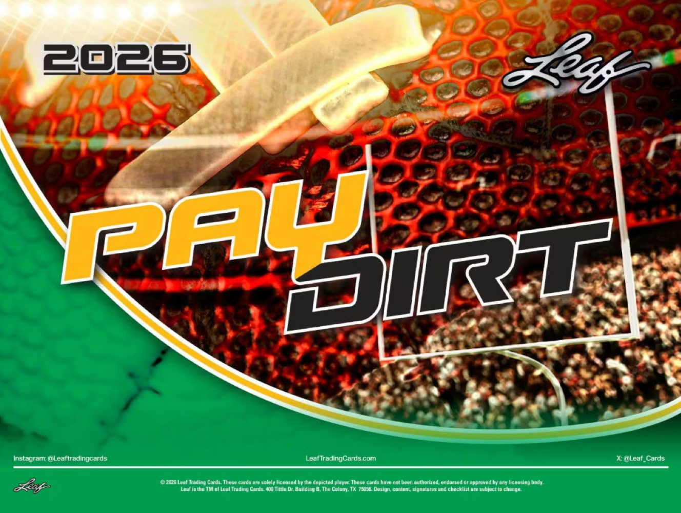2026 Leaf Paydirt Football Hobby Box、Leaf、kayou