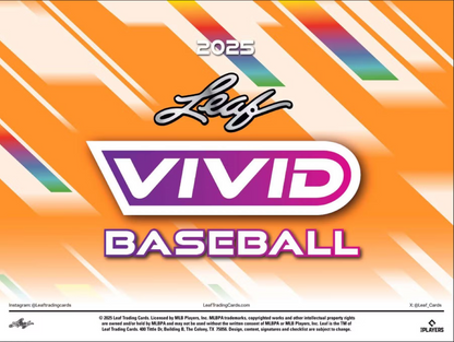2025 Leaf Vivid Baseball Hobby Box