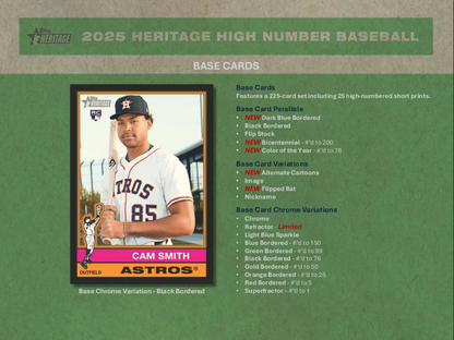 2025 Topps Heritage High Number Baseball Hobby Box