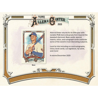 2025 Topps Allen & Ginter Baseball Fat Pack