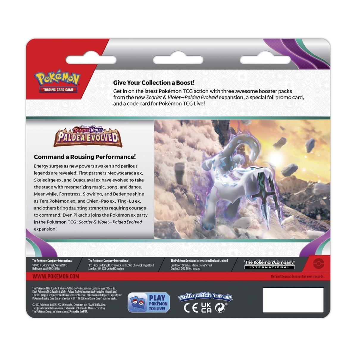 Pokemon: Scarlet & Violet Paldea Evolved 3-Pack Blister [Tinkatink]