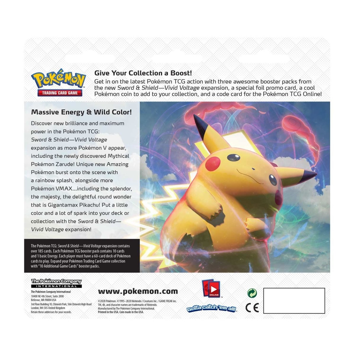 Pokemon: Sword & Shield Vivid Voltage 3-Pack Blister [Vaporeon]