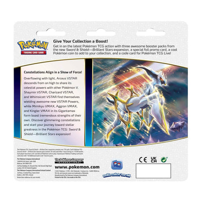 Pokemon: Sword & Shield Brilliant Stars 3-Pack Blister (Glaceon)