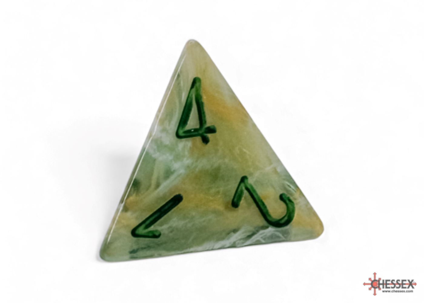 Chessex 7ct Mega-Hedral Marble Green Dice